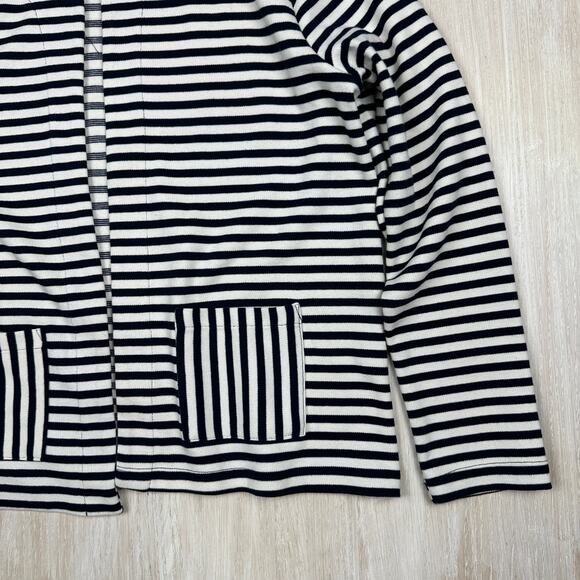 Jane and Delancey Stripe Knit Preppy Nautical Open Front Cardigan Sweater XL - Picture 3 of 14